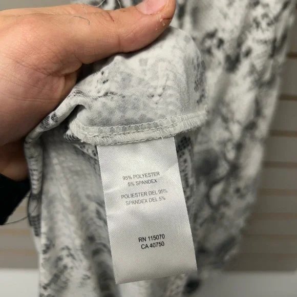 Nina Leonard Black and White Reptile Print Dress - Picture 4 of 7